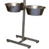 Trixie Matbar ställbar 60 cm inkl skålar 2x4,7 L