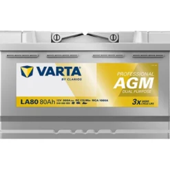 Varta 80Ah Start/förbrukning Professional DP AGM LA80