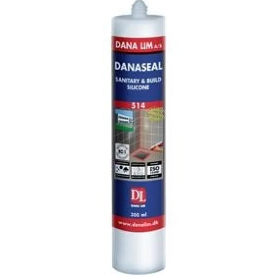 Våtrumssilikon 514 Dana Lim Vit 300ml