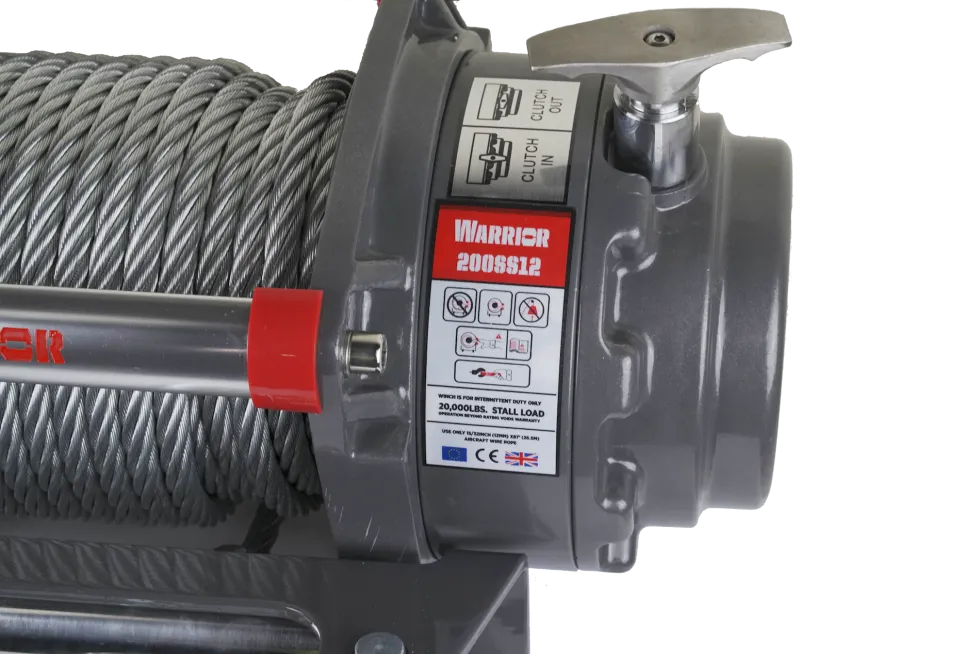 Warrior Winches Samurai 20,000 Heavy Duty Vinsch, 24v Stålvajer