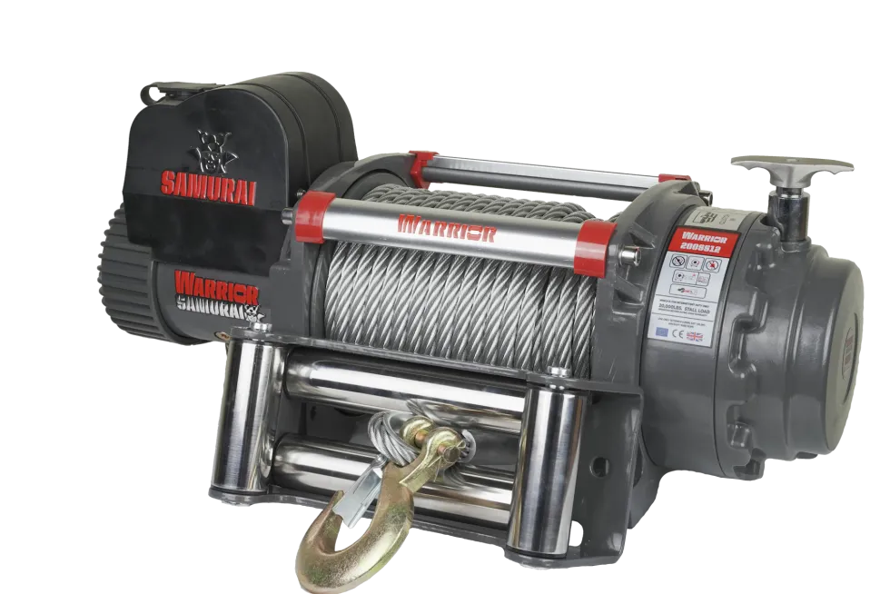 Warrior Winches Samurai 20,000 Heavy Duty Vinsch, 24v Stålvajer