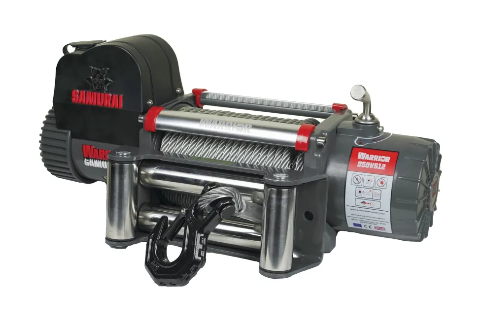 Warrior Winches Samurai V2 9500 Premium Vinsch, 24V Stålvajer