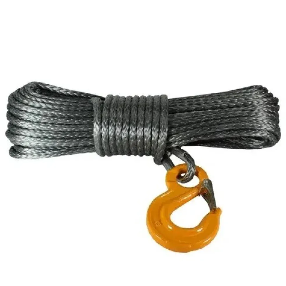 Warrior Winches Syntetisk lina Armortek Black Edition komplett med krok och kaus 12mm x 30m - max 12000kg