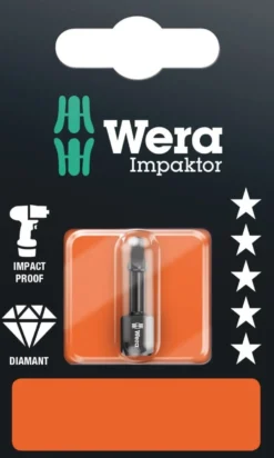 Wera Bits Fyrkant 2 x 25, Impaktor, 1-pack