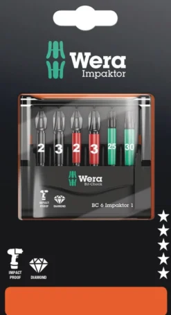 Wera Bitssats 6 Impaktor 1 SB