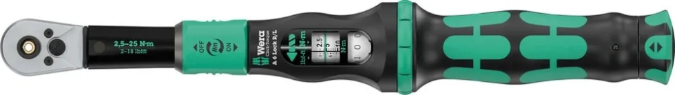 Wera Momentnyckel Click-Torque Lock A 6 R/L, justerbar