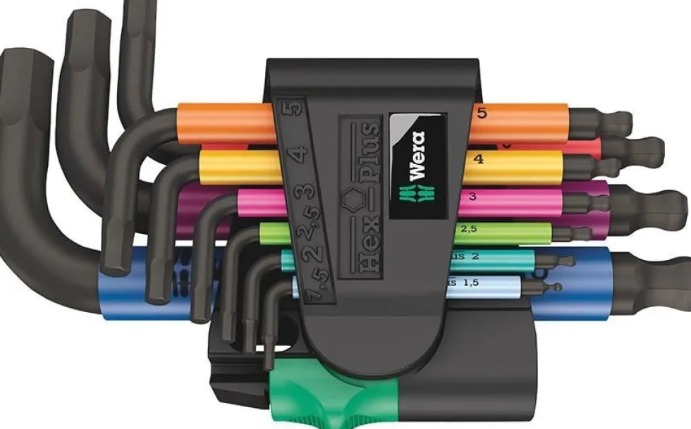 Wera Sexkantnyckel i sats Hex-Plus med kula 1,5-10mm 9 delar