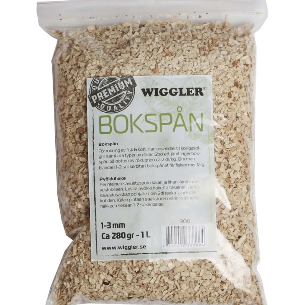 Wiggler Rökspån 250 g Bokspån