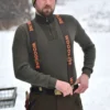 Woodline Hängslen Brun/Orange 50mm Clips