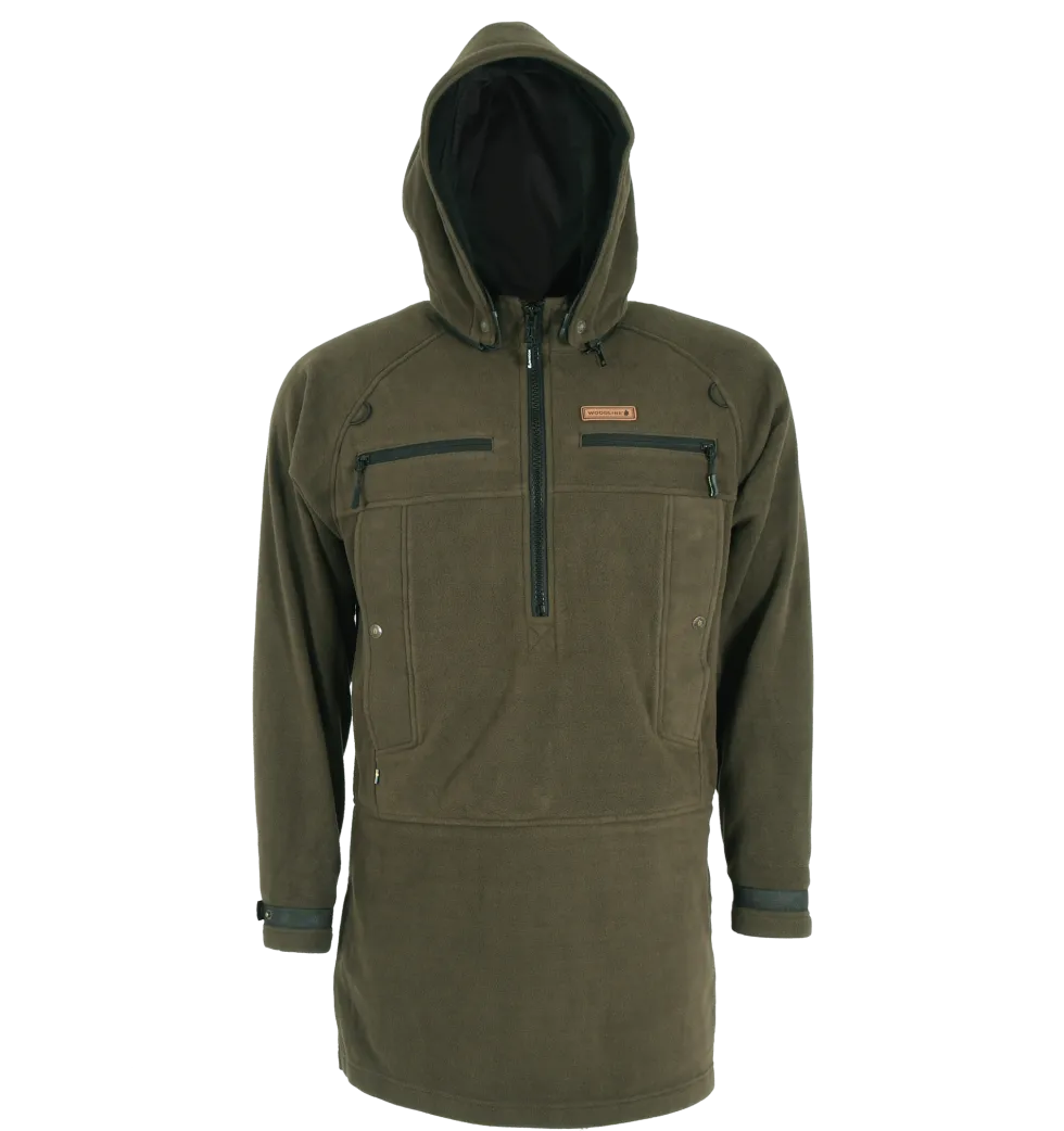 Woodline Huttla Anorak Fleecejacka Grön