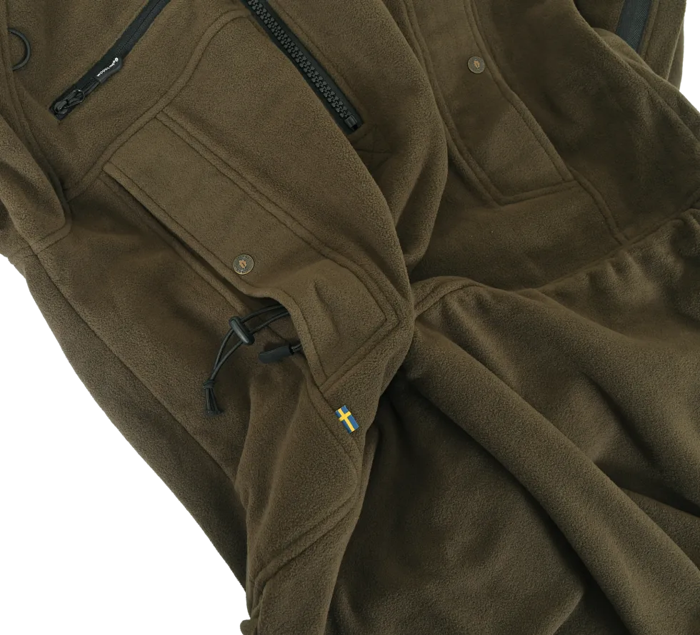 Woodline Huttla Anorak Fleecejacka Grön