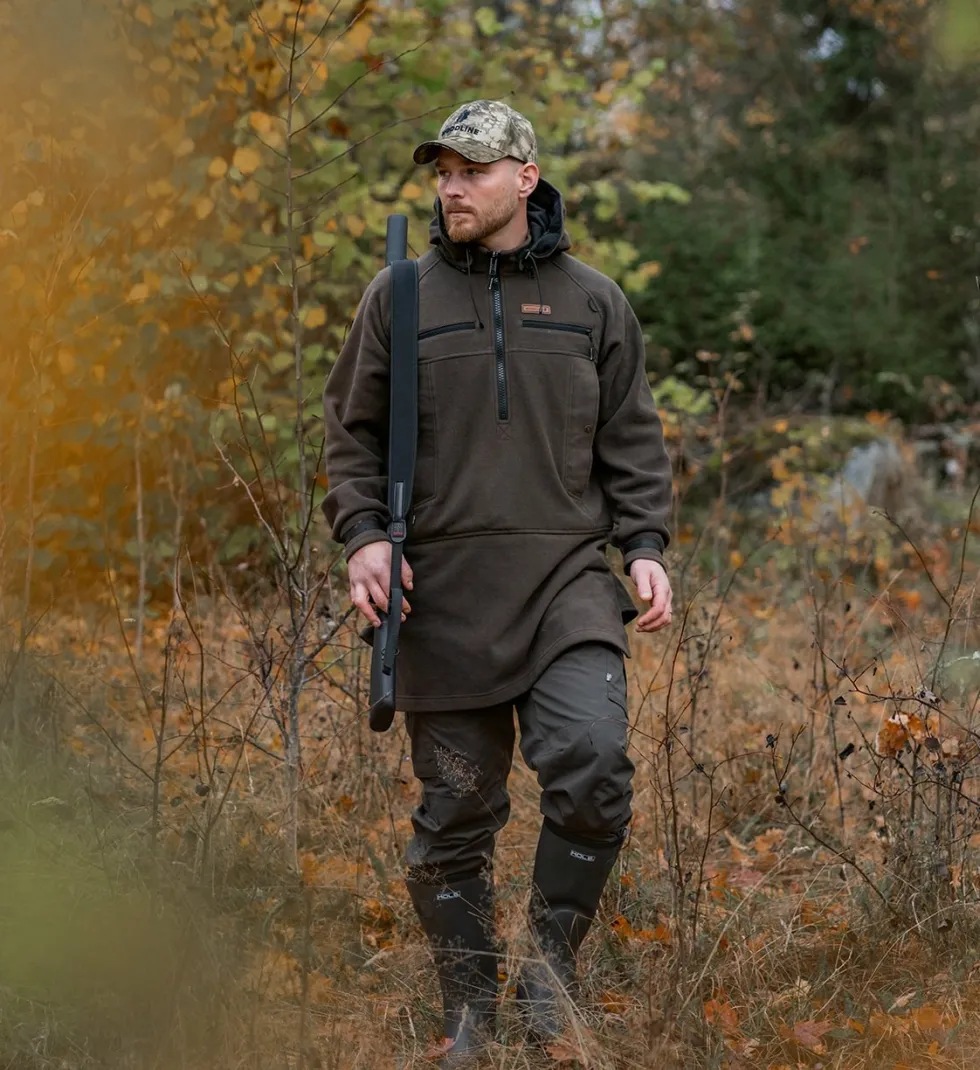 Woodline Huttla Anorak Fleecejacka Grön