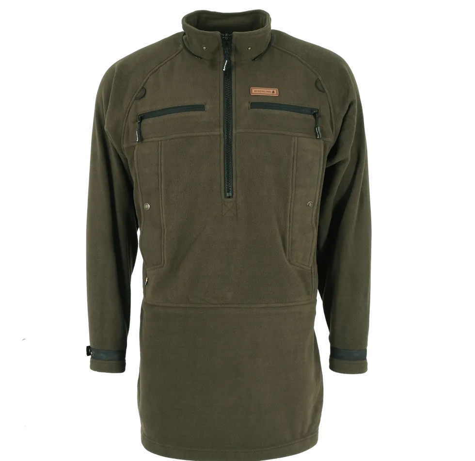Woodline Huttla Anorak Fleecejacka Grön