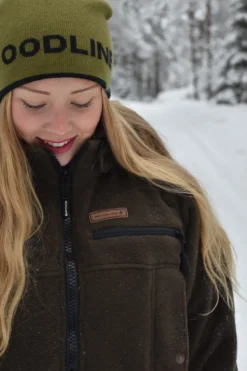 Woodline Huttla Anorak Fleecejacka Grön