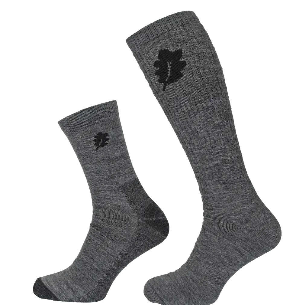 Woodline Socka + Linersocka Merinoull Grå