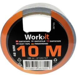 Work It® gaffatejp 48 mm × 10 meter grå